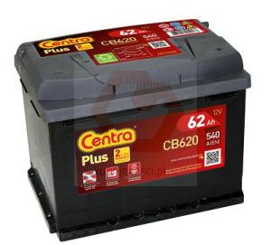 AKUMULATOR CENTRA PLUS 62AH 540A P+ CB620