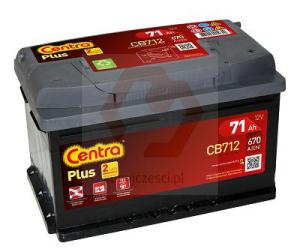 AKUMULATOR CENTRA PLUS 71AH 670A P+ CB712
