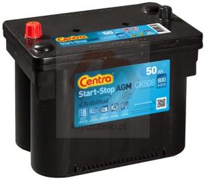 AKUMULATOR CENTRA START-STOP AGM 50AH 800A L+