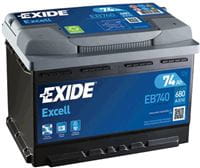 AKUMULATOR EXIDE EXCELL 74AH 680A P+ EB740