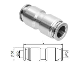ZŁĄCZE AWARYJNE PROSTE TEKALAN fi 14 /METAL/