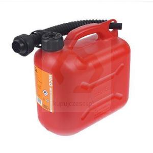 KANISTER PLASTIKOWY CZERWONY 5L z lejkiem