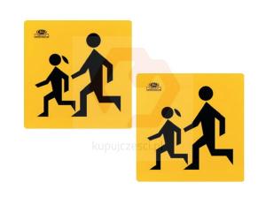 TABLICA "UWAGA DZIECI" kpl 2szt przód + tył