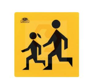 TABLICA "UWAGA DZIECI" 300x300 MATOWA przód