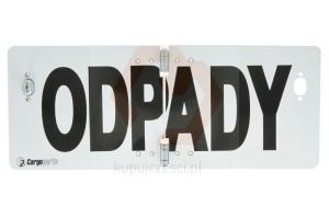 TABLICA ODPADY MAŁA SKŁADANA 12x30cm