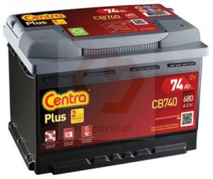 AKUMULATOR CENTRA PLUS 74AH 680A P+ CB740