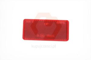ODBLASK PROSTOKĄT 95X45MM TAŚMA 12MM CZERWONY