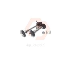 SYGNAŁ DŹWIĘKOWY PNEUMATYCZNY CHROMOWANY PODWÓJNY 12/24V L-170/220