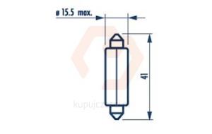 ŻARÓWKA 12V 21W rurka C21W