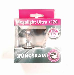ŻARÓWKA 12V H7 55W TUNGSRAM MEGALIGHT ULTRA +120%  (2szt)