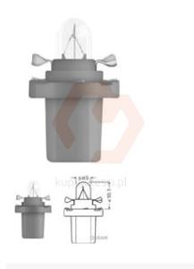 ŻARÓWKA 12V 2W oprawka B8,5d