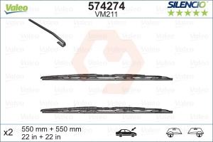 PIÓRO WYCIERACZKI VALEO 2SZT VM211 550+550 SILENCIO